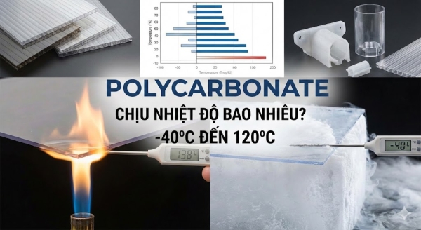 Nhựa Polycarbonate chịu nhiệt độ bao nhiêu?